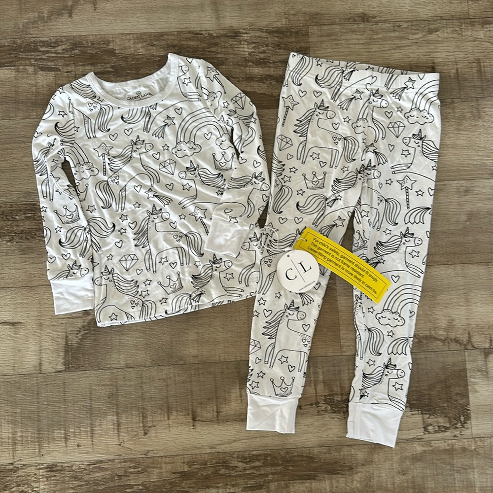 NWT 3T Unicorn Coloring Pajamas